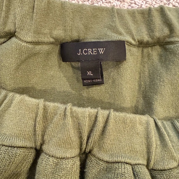 JCrew Olive Off-Shoulder Ruffle Top - Picture 3 of 3